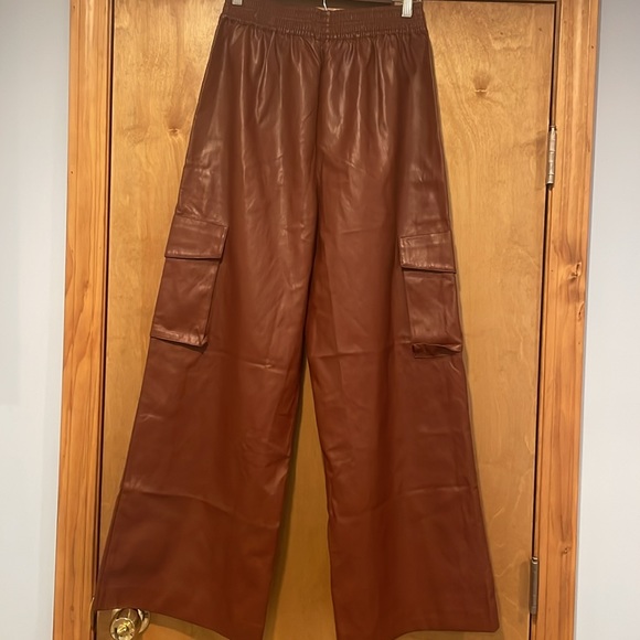 Twenty Six Hundred Faux Leather Utility Pull On Pants - Picture 2 of 5